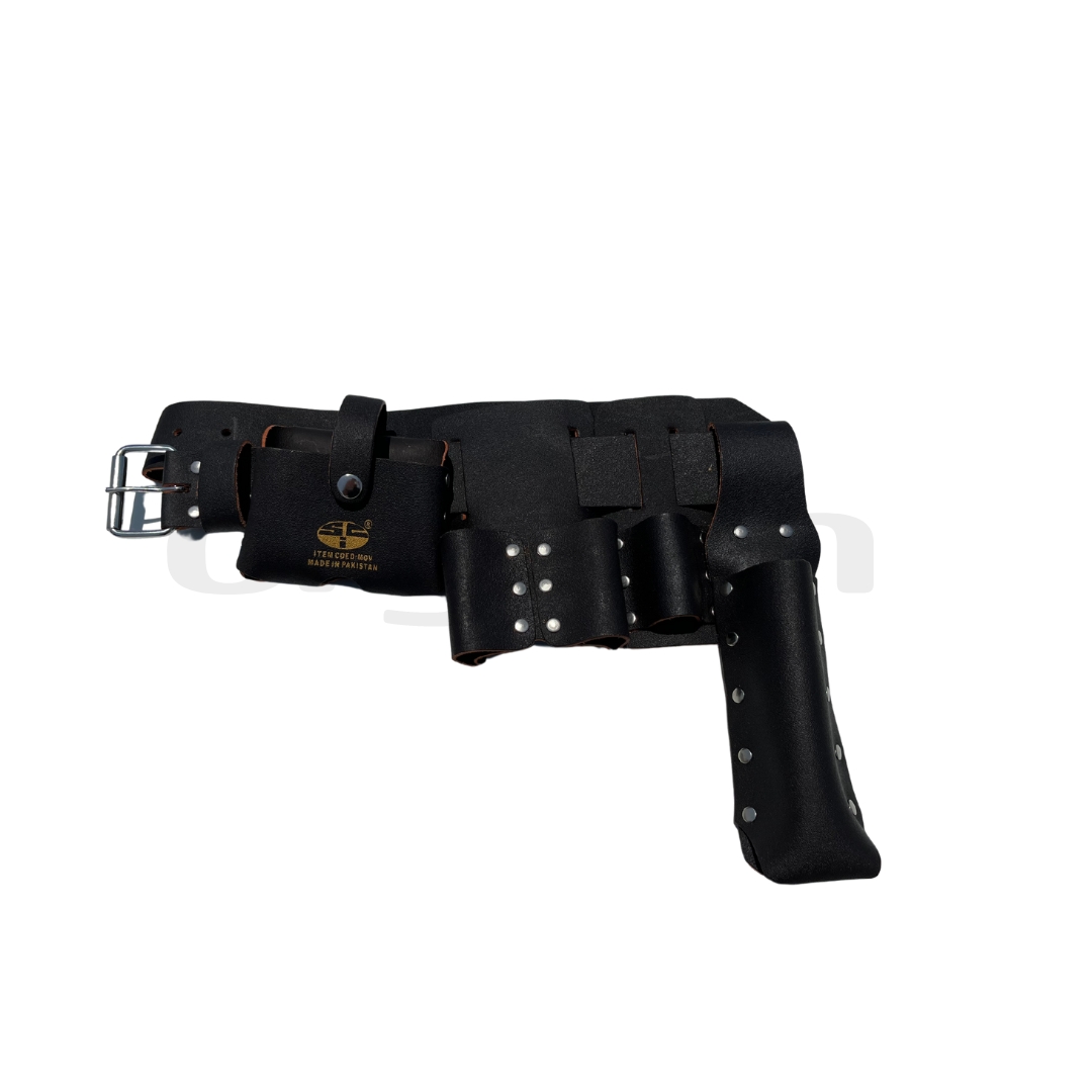Scaffolding Leather Belt with Multiple Tool Pockets