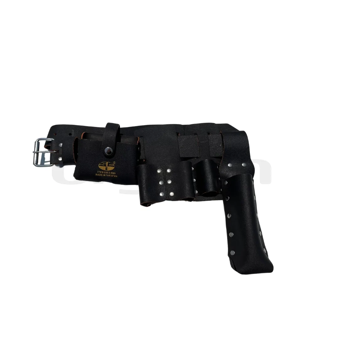 Scaffolding Leather Belt with Multiple Tool Pockets